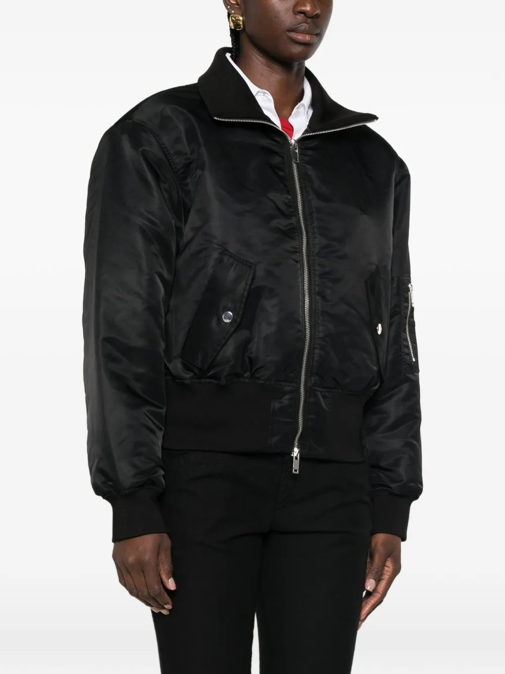 STORM NYLON CROPPED BOMBER JACKET sold by Lord & Taylor product image thumbnail 3