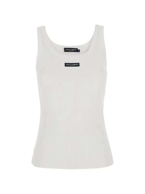 LOGO COTTON TANK TOP made by Dolce & Gabanna