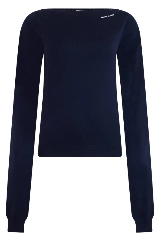 VIRGIN WOOL SWEATER WITH BOAT NECK made by Miu Miu