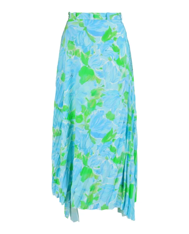 Dynasty Floral-Print Pleated Skirt made by Balenciaga