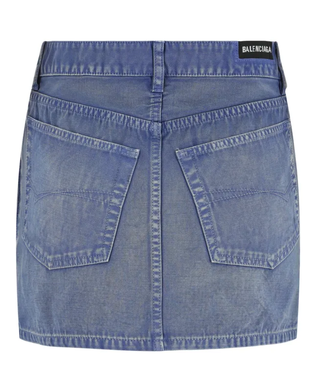 Low-Rise Denim Mini Skirt made by Balenciaga