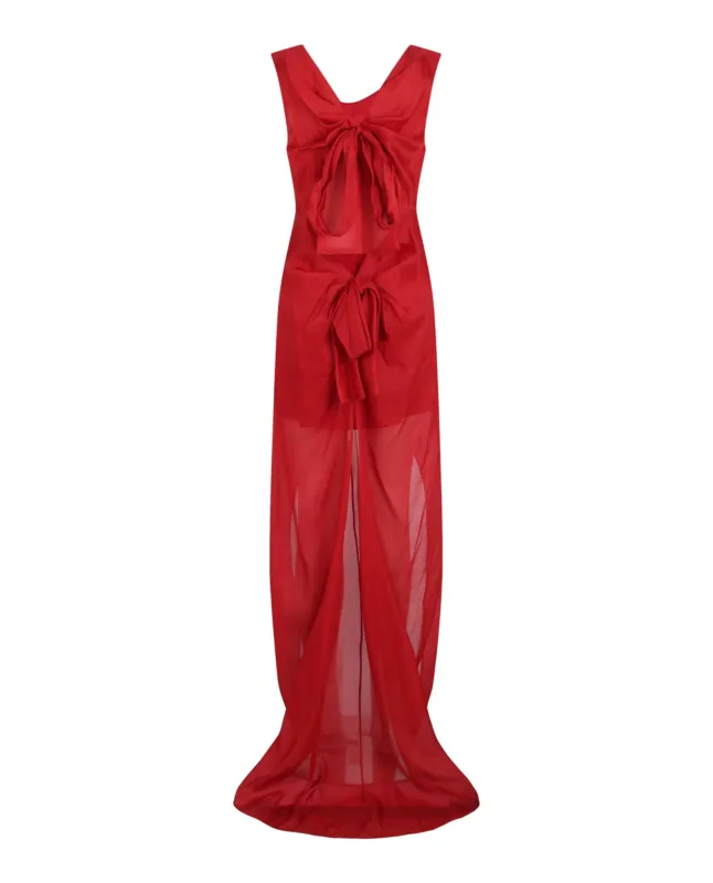 Hi Low Dress With Big Bows made by Givenchy