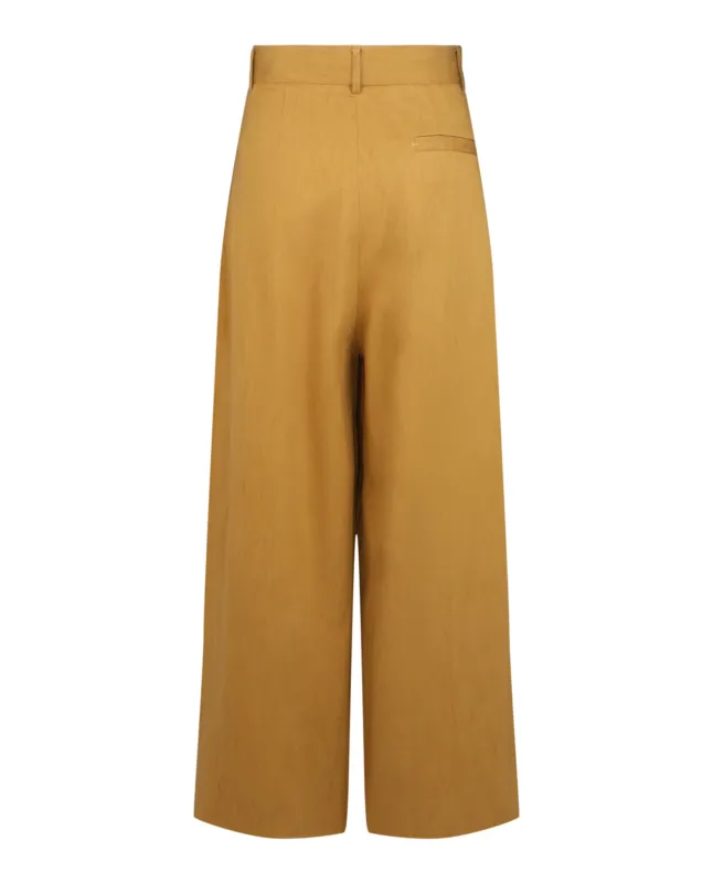 Pleated Wide-Leg Trousers made by Salvatore Ferragamo