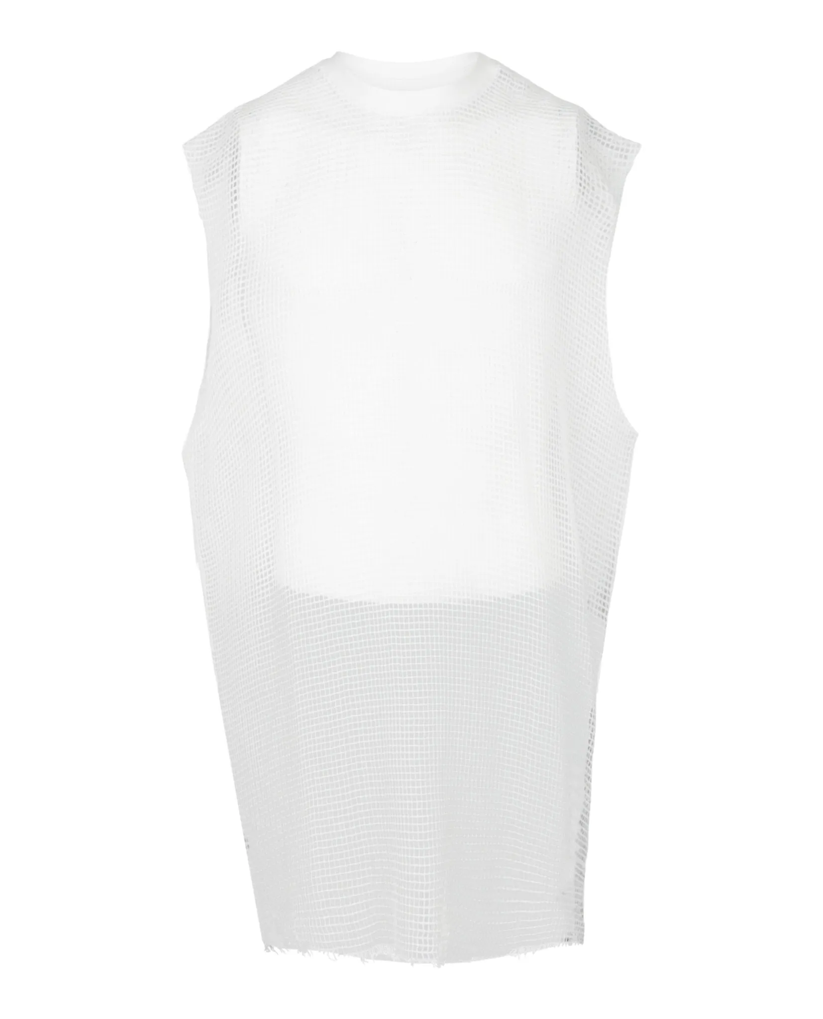 Net Tank Top With Raw-Edge Trim sold by Lord & Taylor product image thumbnail 4