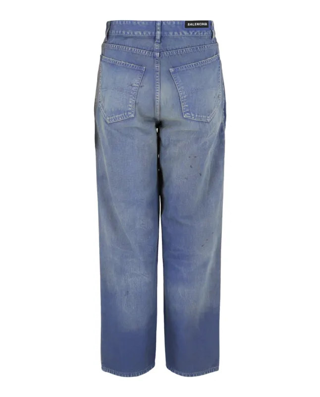Loose Fit Distressed Jeans made by Balenciaga