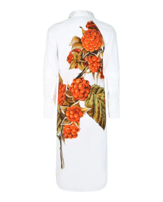 Botanical Print Shirt Dress made by Salvatore Ferragamo