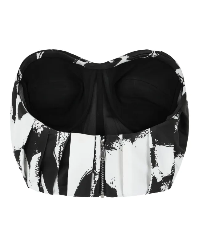 Graffiti Bustier Top made by Alexander McQueen