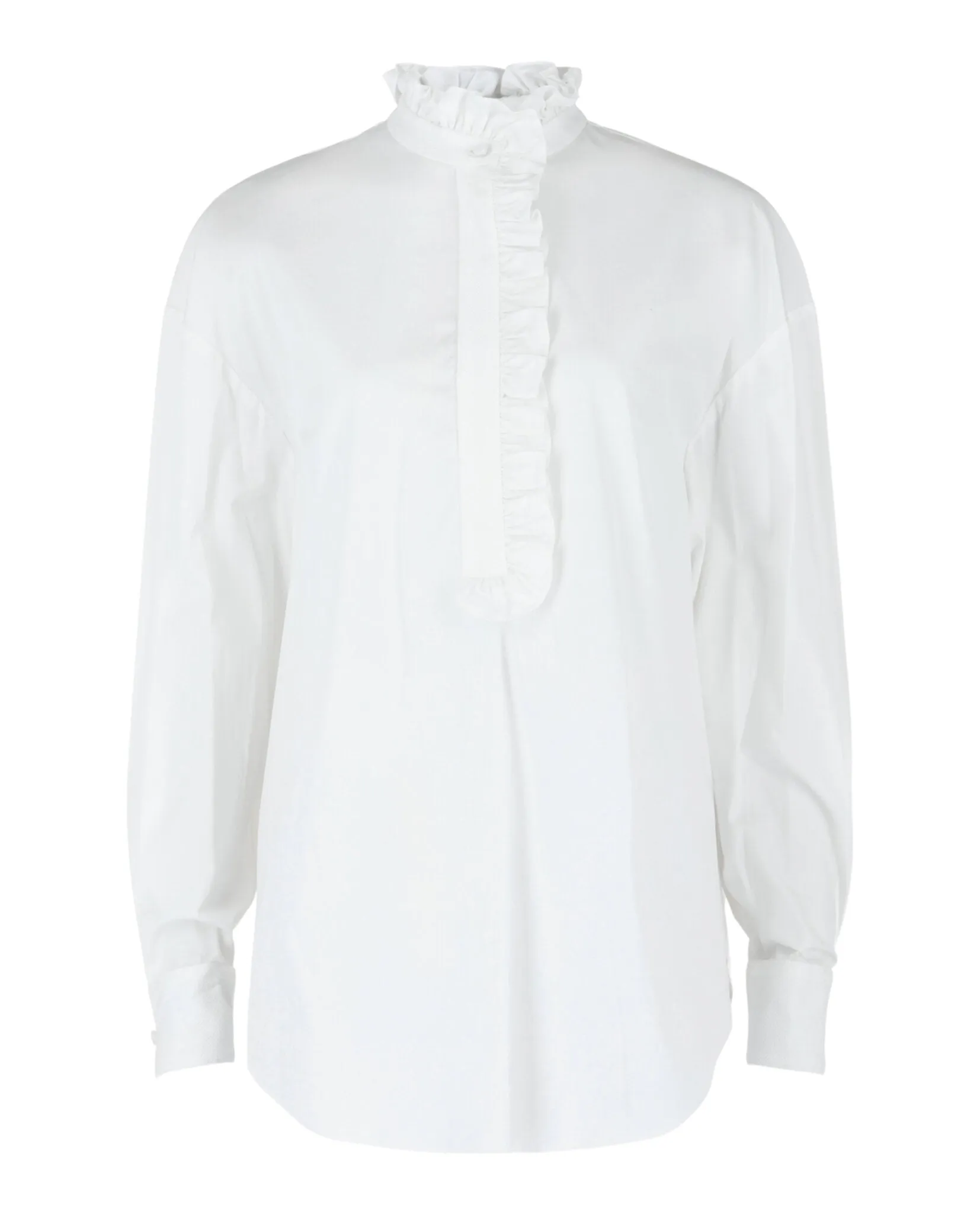 Ruffled Cotton Shirt sold by Lord & Taylor product image thumbnail 3