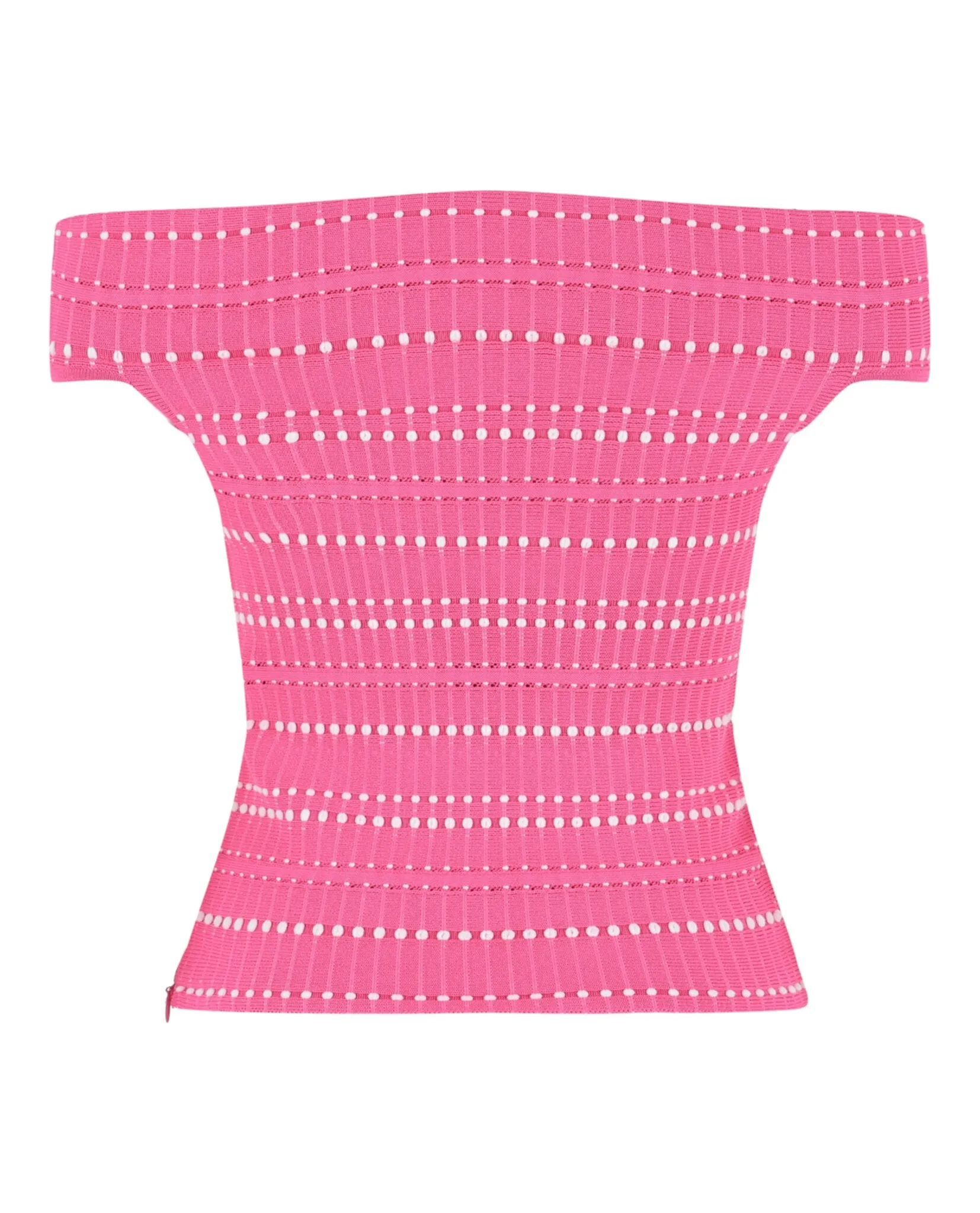 Off-The-Shoulder Stitch Dot Crop Top sold by Lord & Taylor