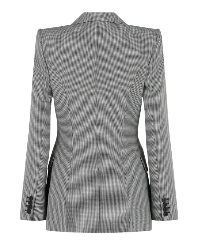 Houndstooth Check Double-Breasted Blazer made by Alexander McQueen