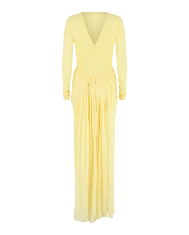 Paneled Ruched Crepe Gown made by Givenchy