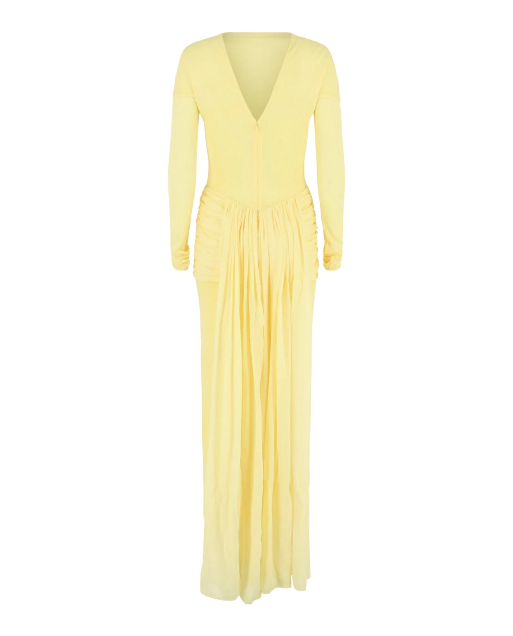 Paneled Ruched Crepe Gown sold by Lord & Taylor