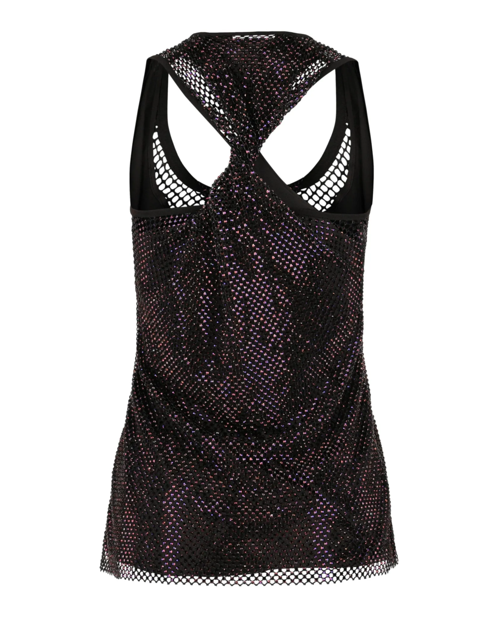 Crystal Embellished Mesh Tank Top sold by Lord & Taylor