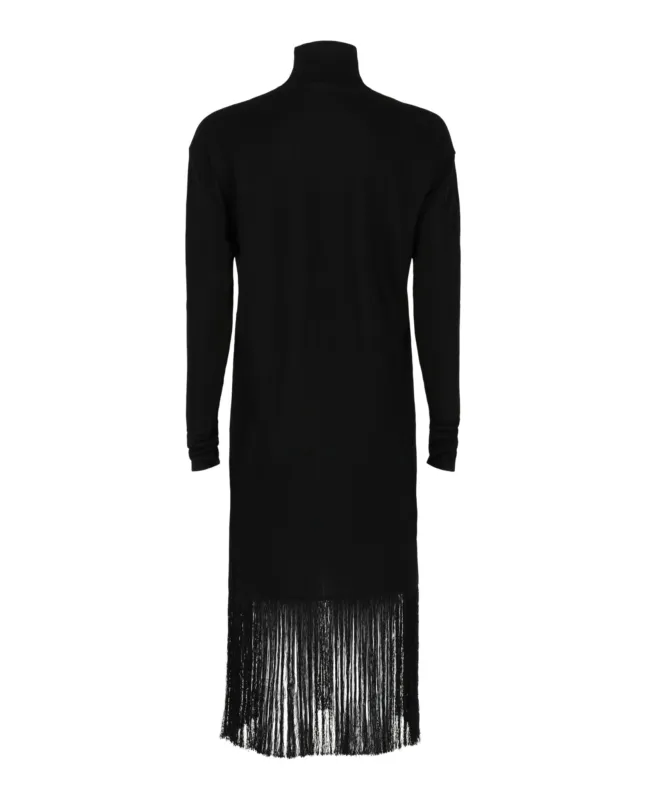 Cutout And Fringe Hem Dress made by Salvatore Ferragamo