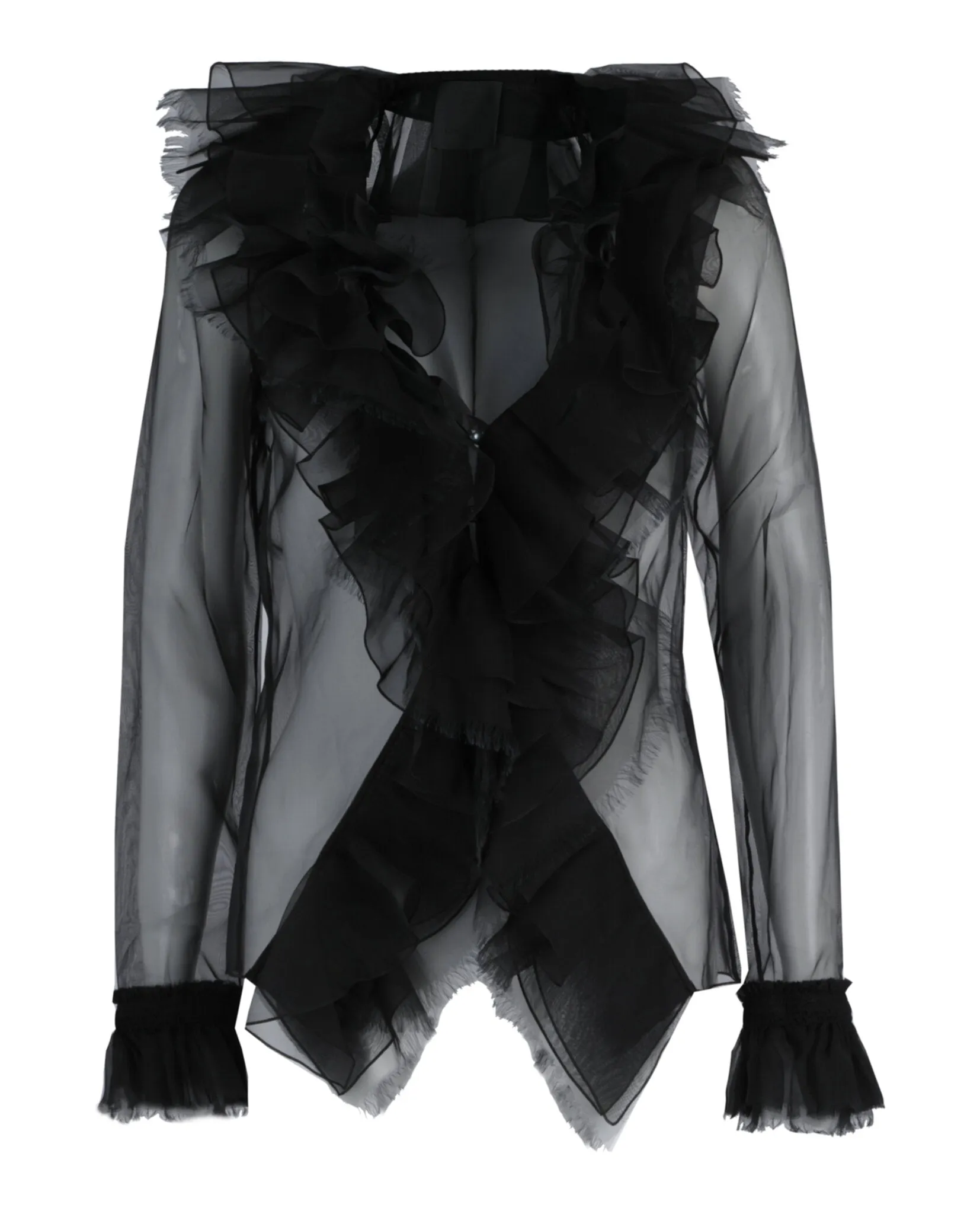 Ruffled Silk-Organza Blouse sold by Lord & Taylor product image thumbnail 3