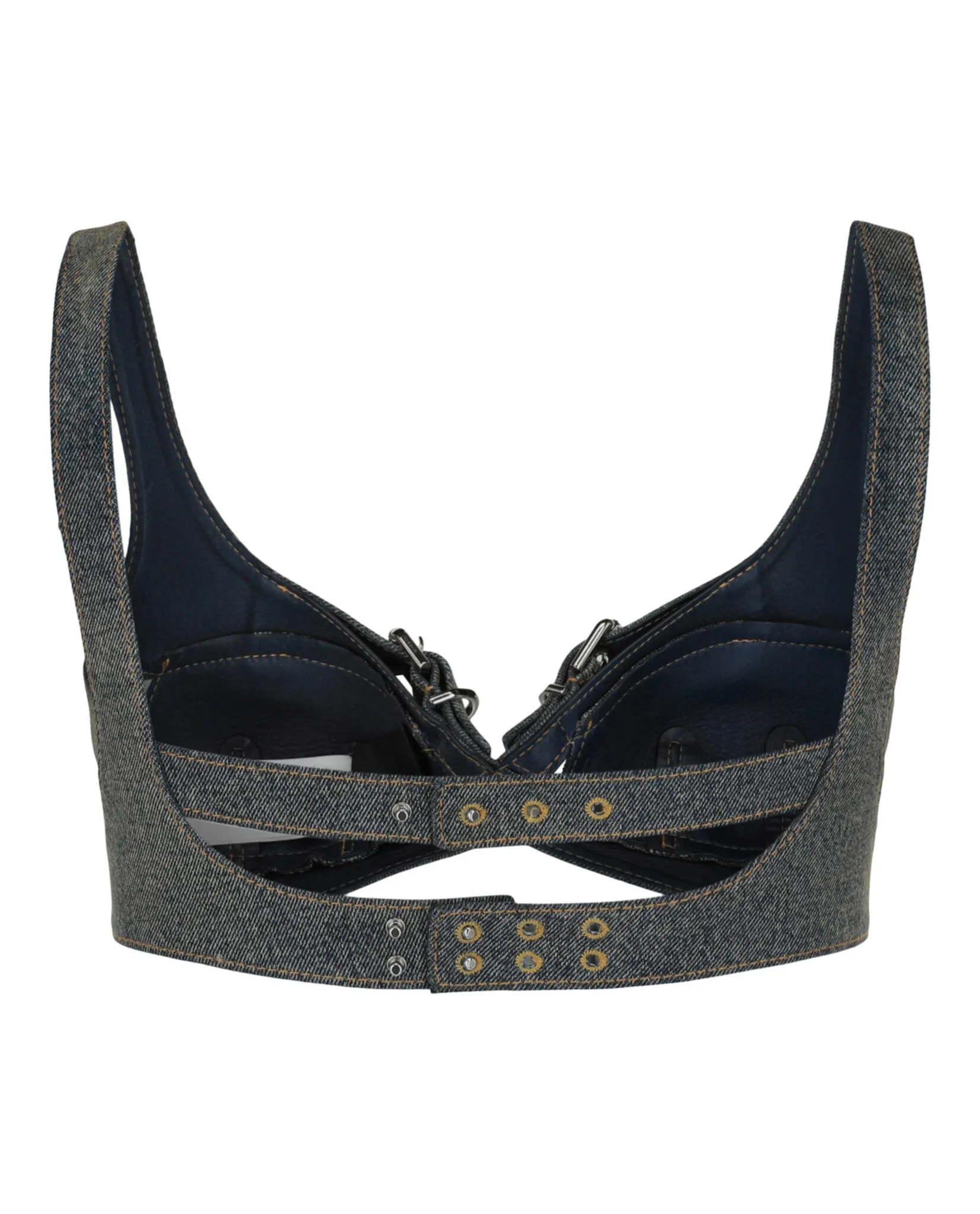 Crisscross Denim Top sold by Lord & Taylor