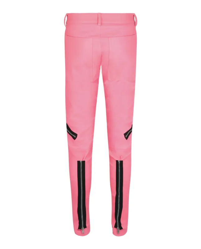 Exposed Zipper Skinny Leather Pants made by Givenchy