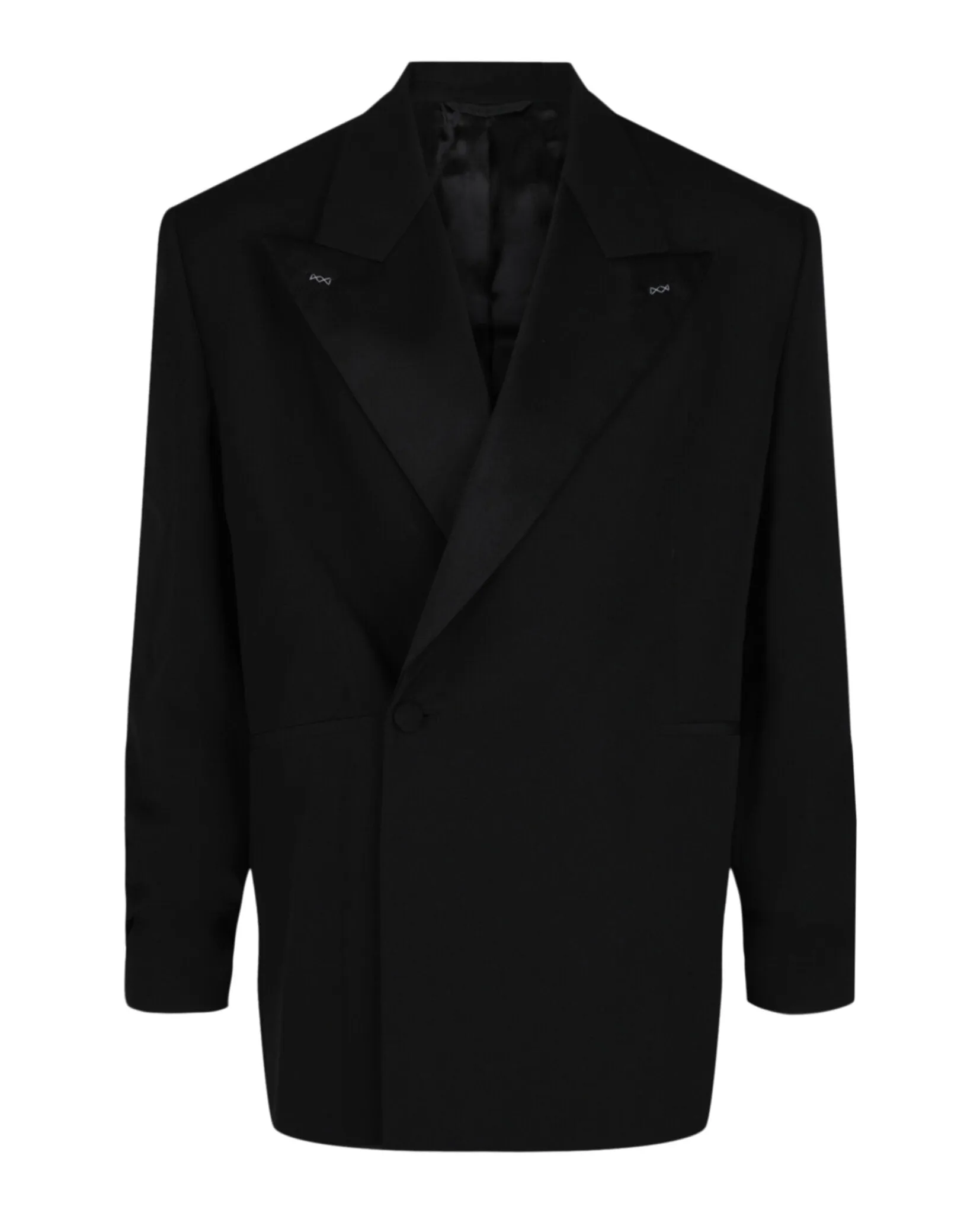 Oversized Wool Blazer With Satin Lapels sold by Lord & Taylor product image thumbnail 5