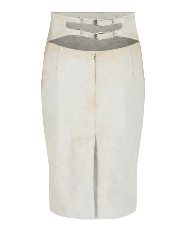 Cutout Leather Pencil Skirt made by Givenchy