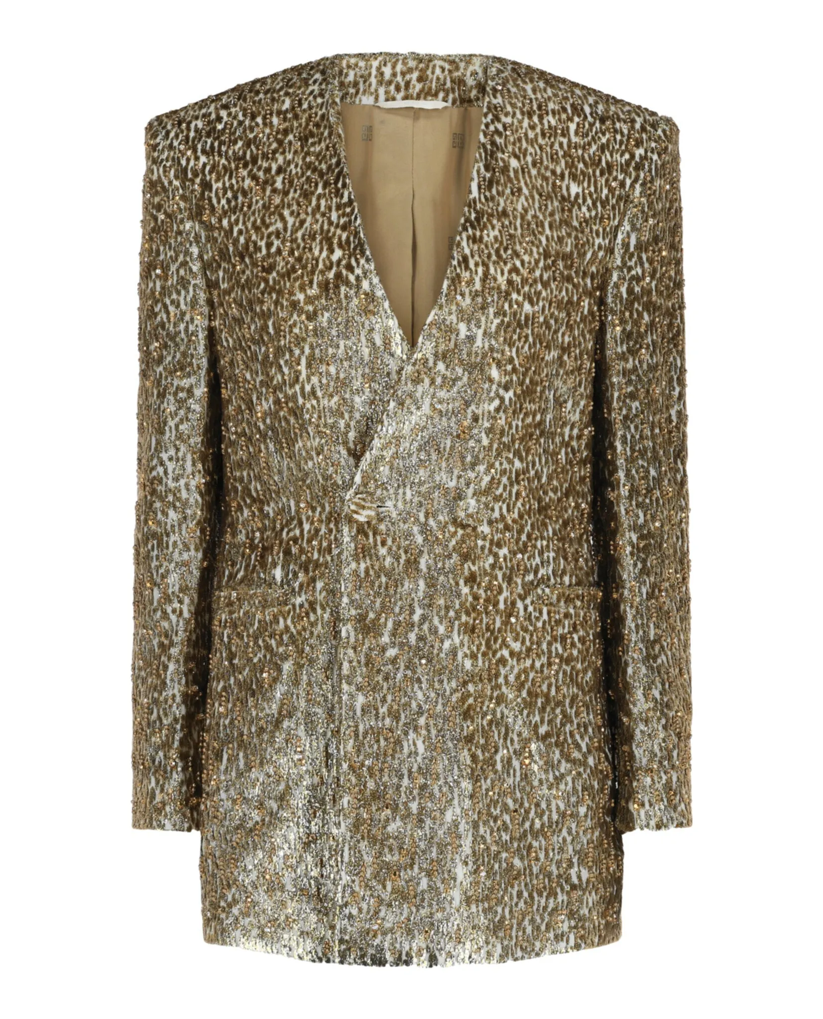 Beaded Animal Print Single-Breasted Blazer sold by Lord & Taylor product image thumbnail 3