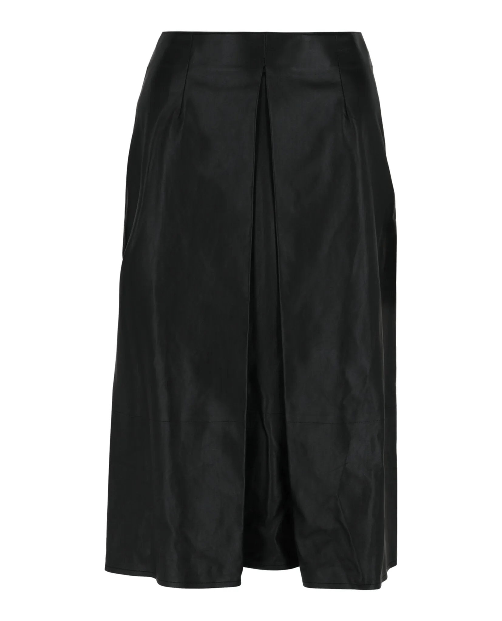 Pleated-Front Leather Midi Skirt sold by Lord & Taylor product image thumbnail 4