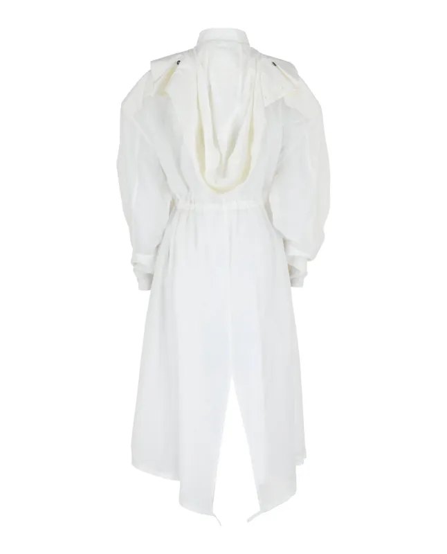 Long-Sleeved Hooded Trench Coat made by Salvatore Ferragamo