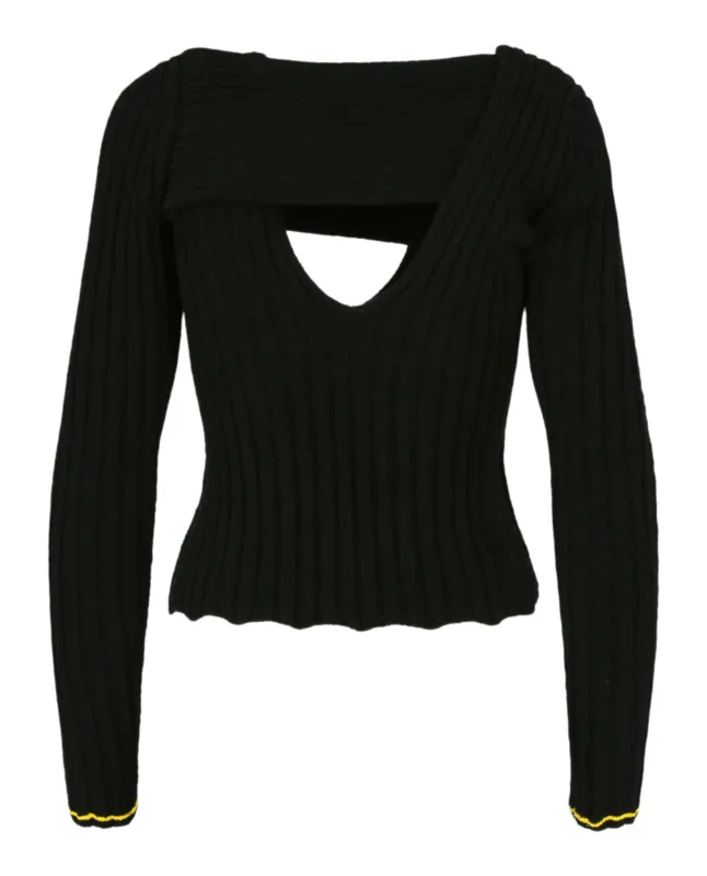 Bottega Veneta Asymmetric V-Neck made by Bottega Veneta