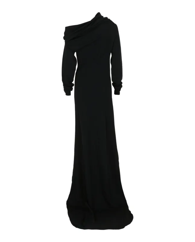 Long Sleeve Off-The-Shoulder Gown made by Salvatore Ferragamo
