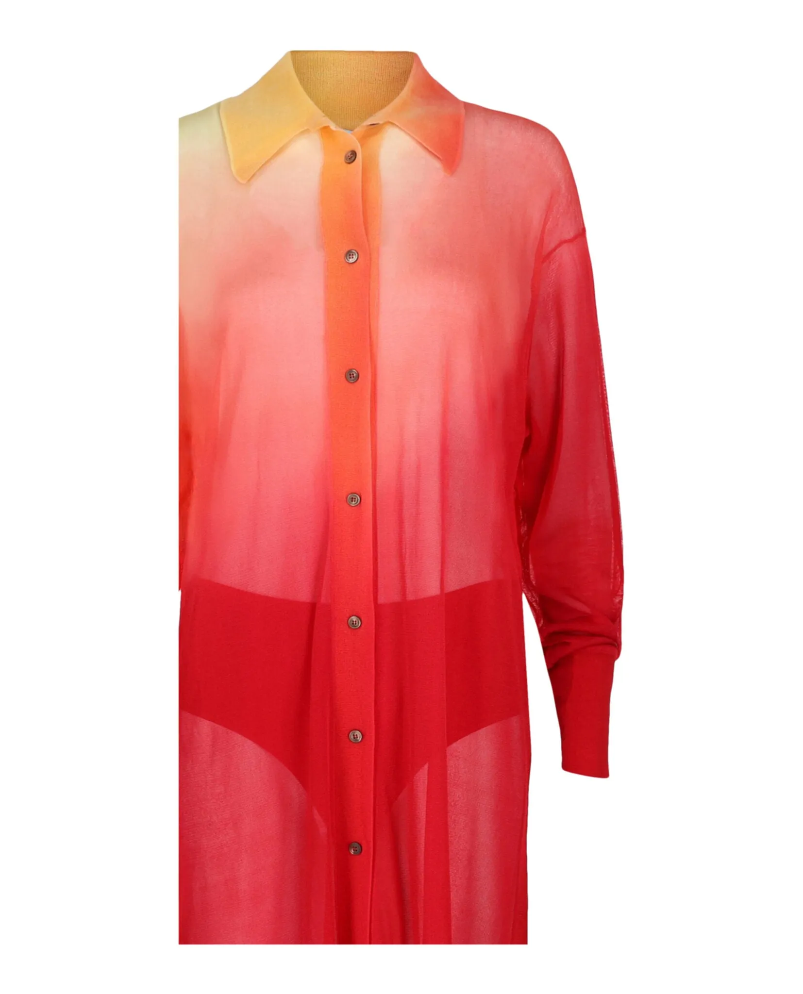 Degrade Silk-Blend Midi Shirt Dress sold by Lord & Taylor product image thumbnail 2