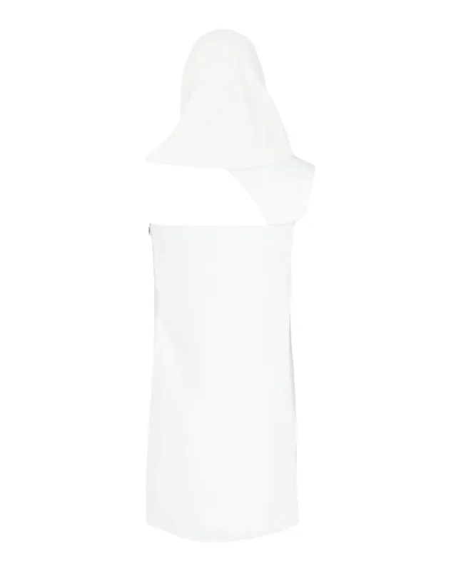 White Hooded Mini Dress made by Salvatore Ferragamo