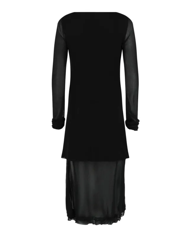 Ruched Long Sleeve Mini Dress made by Salvatore Ferragamo