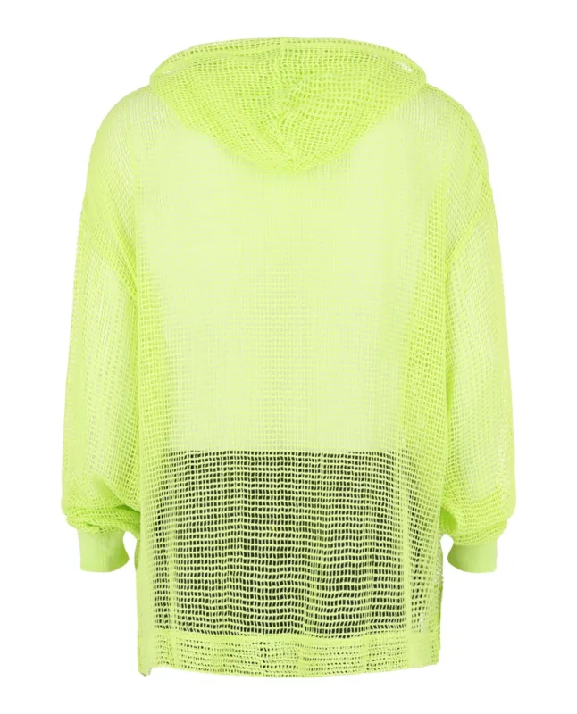 Hooded Mesh Long Sleeve T-Shirt made by Givenchy