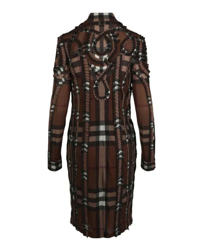 Pleated Button-down Shirt Dress made by Burberry
