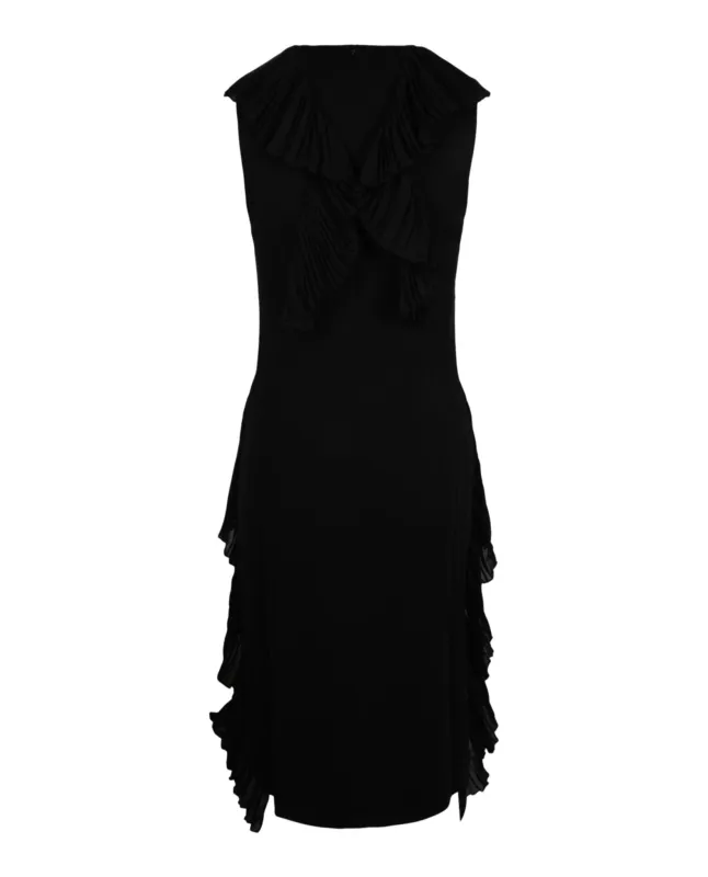 Sleeveless Pleated Silk Dress made by Burberry