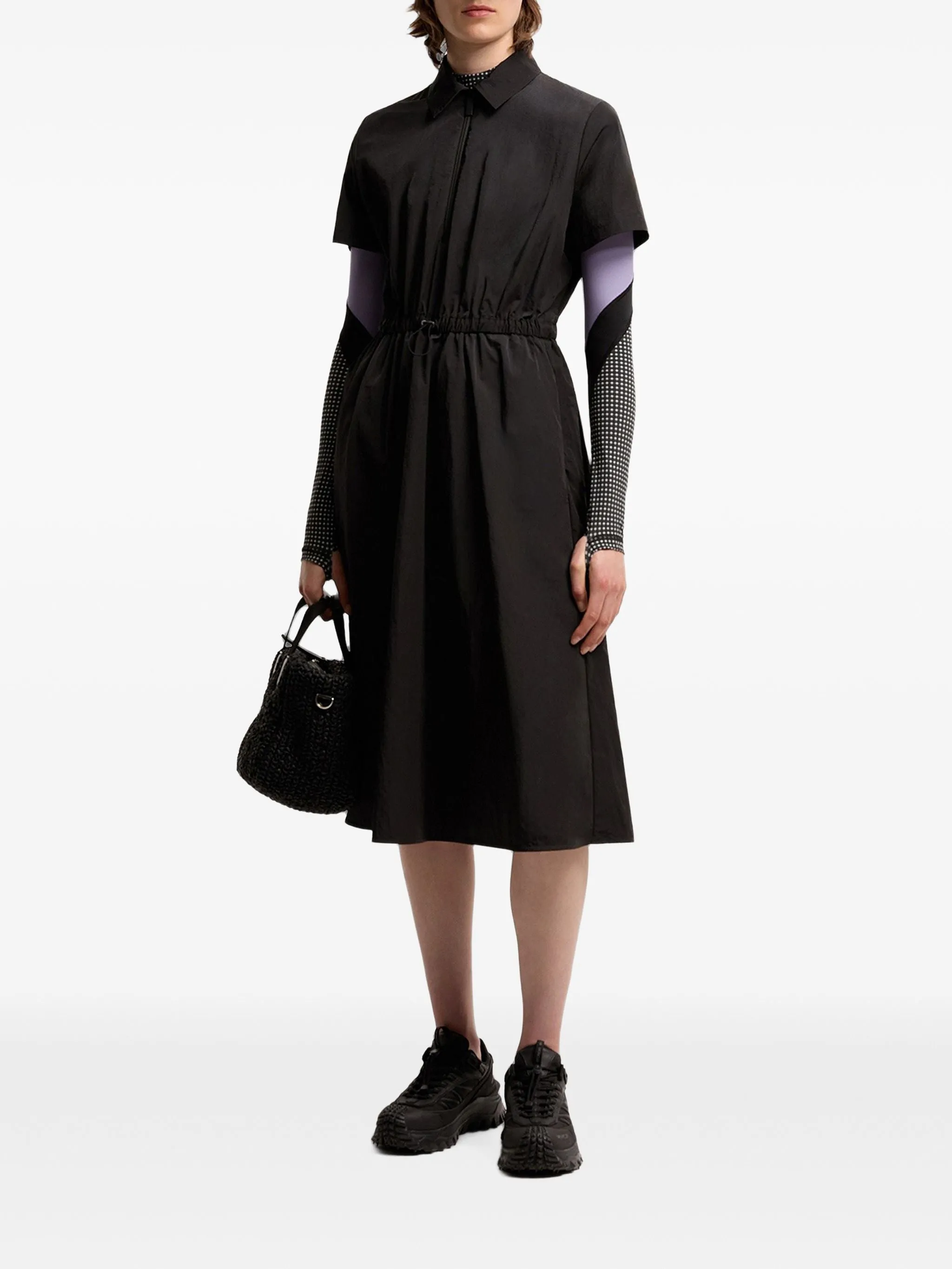 DRAWSTRING-WAIST ZIP-UP MIDI DRESS sold by Lord & Taylor product image thumbnail 3