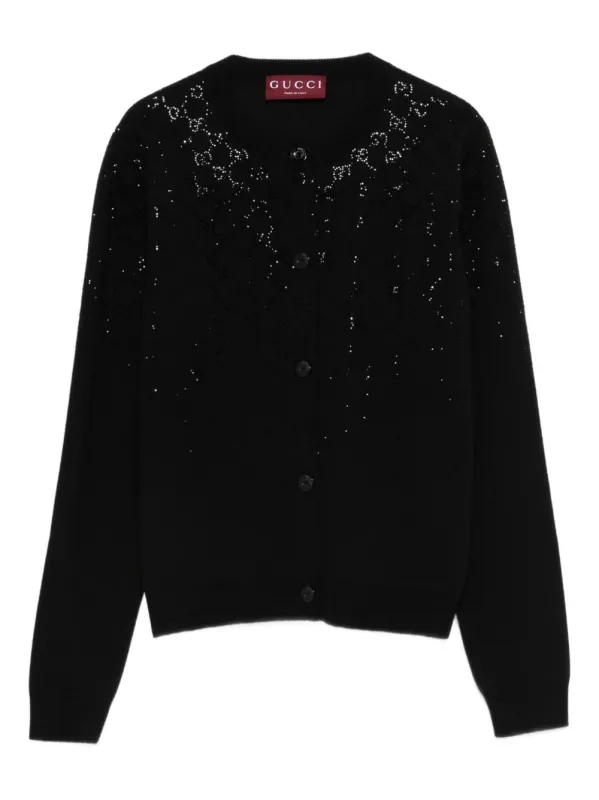 CARDIGAN WITH CRYSTALS made by Gucci