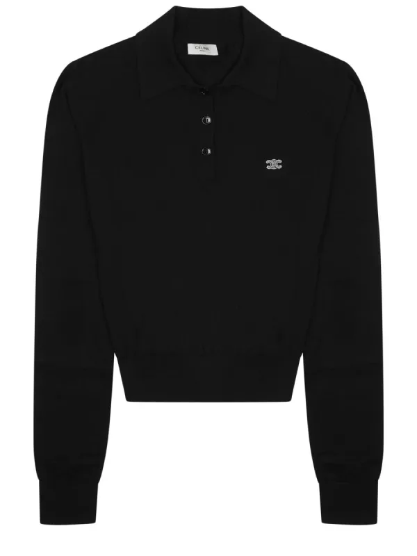 POLO IN MAGLIA CON LOGO made by Celine
