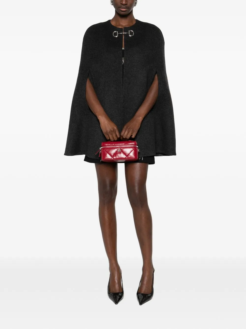 WOOL AND SILK CAPE WITH CLAMP sold by Lord & Taylor product image thumbnail 3