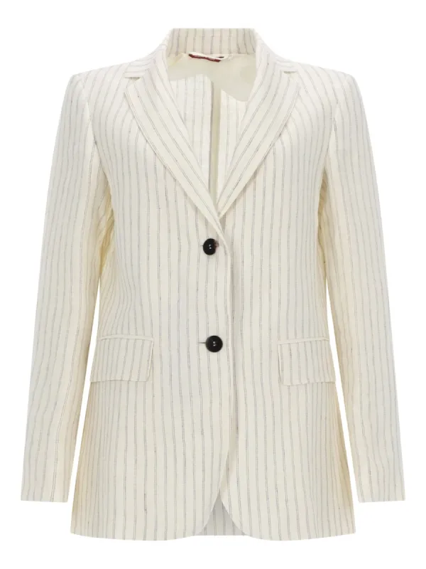 LINEN PINSTRIPE BLAZER made by MaxMara