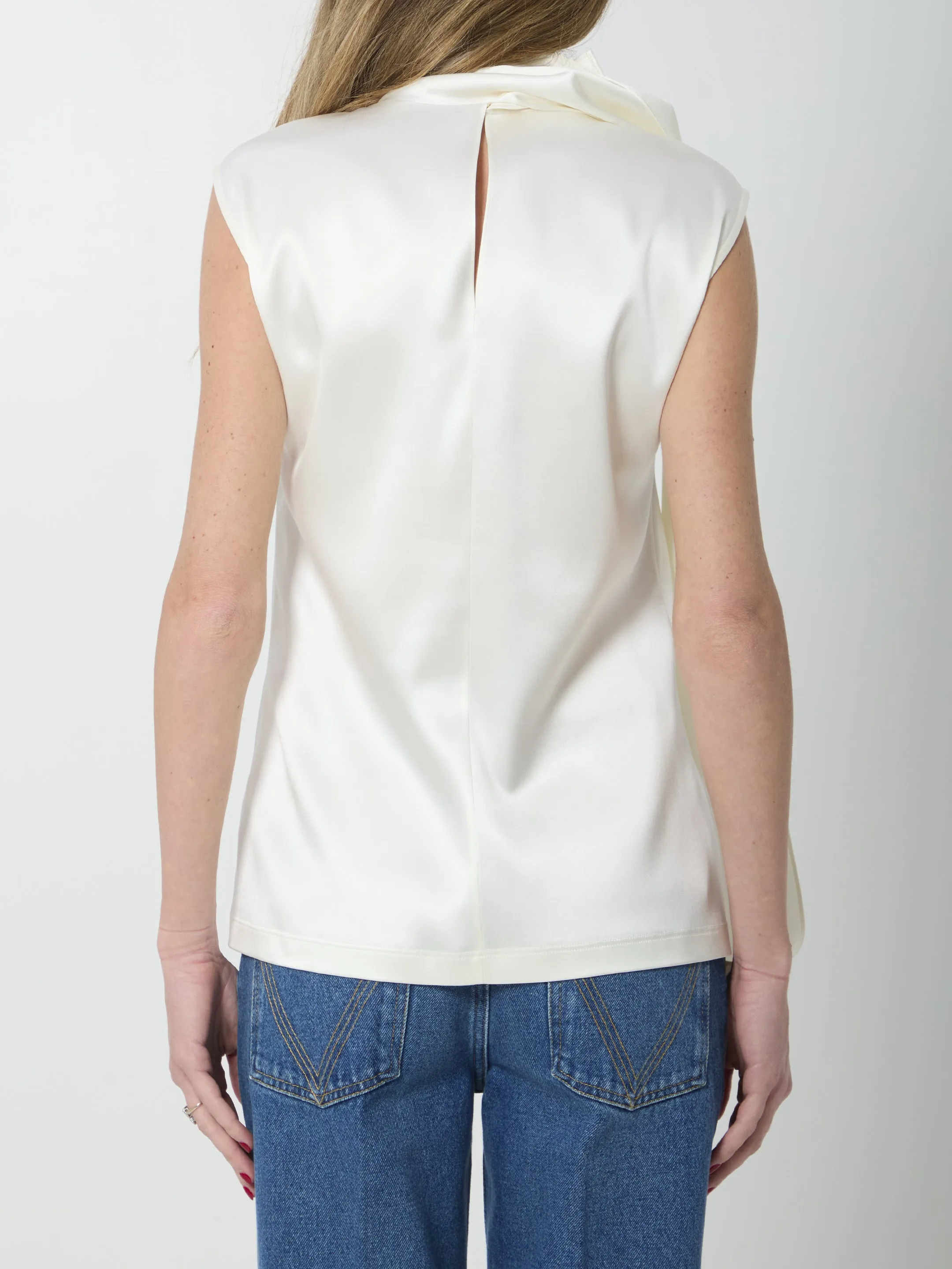 TOP IN SATIN DI SETA sold by Lord & Taylor product image thumbnail 4