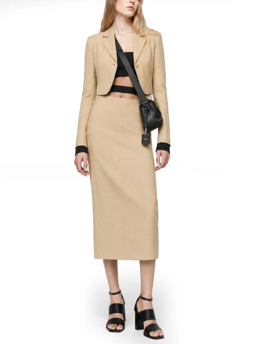 GIACCA CROP IN DIAGONALE DI LINO sold by Lord & Taylor product image thumbnail 2
