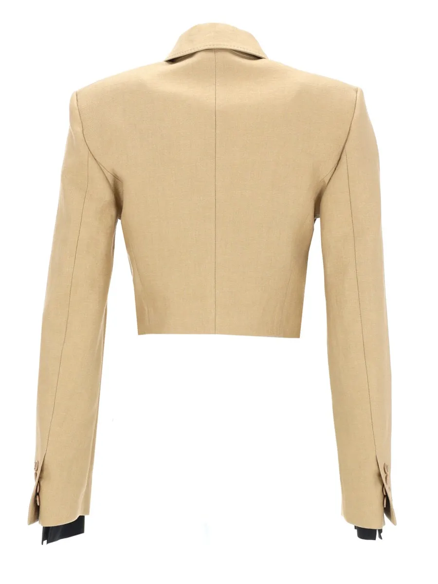 GIACCA CROP IN DIAGONALE DI LINO sold by Lord & Taylor product image thumbnail 3