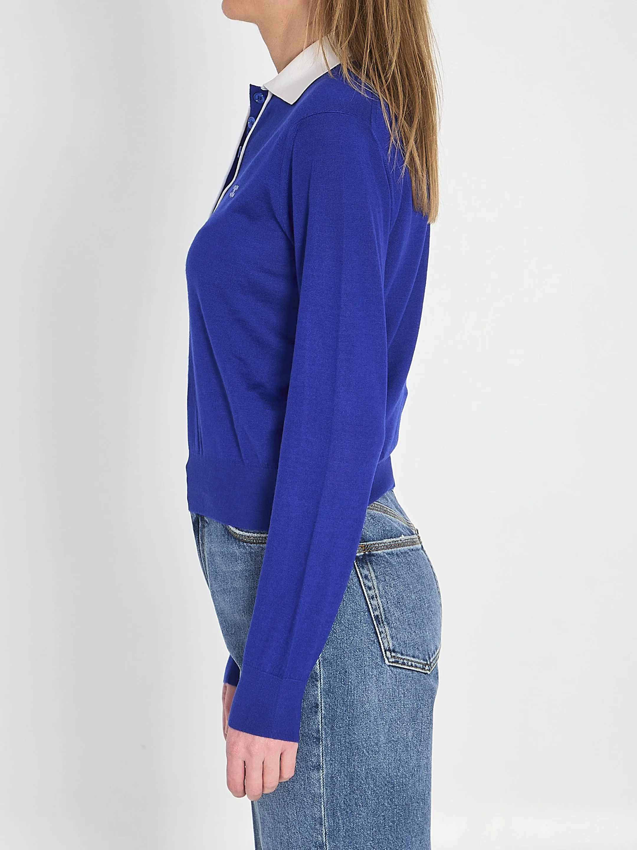 MAGLIA STILE POLO IN CASHMERE SOTTILE E SETA sold by Lord & Taylor product image thumbnail 3