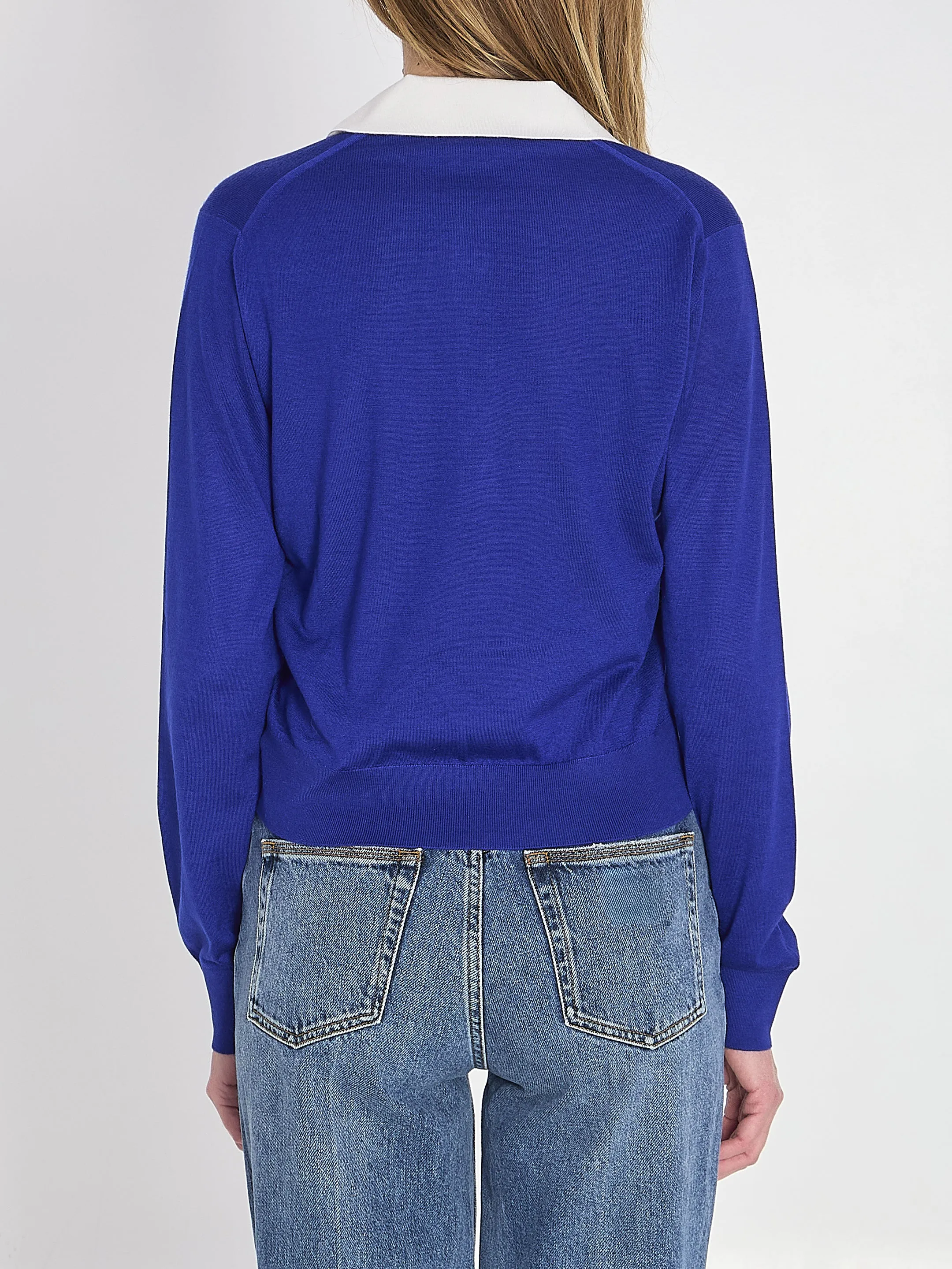 MAGLIA STILE POLO IN CASHMERE SOTTILE E SETA sold by Lord & Taylor product image thumbnail 4