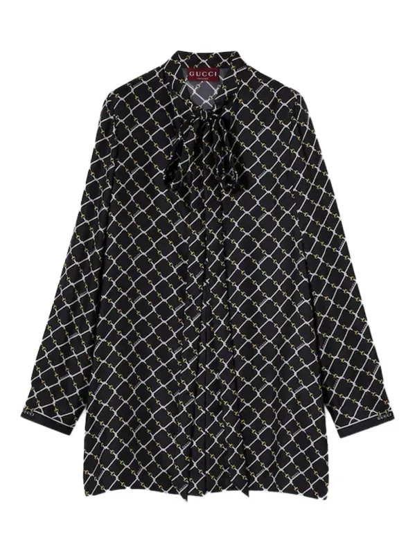 PRINTED SILK TWILL DRESS made by Gucci