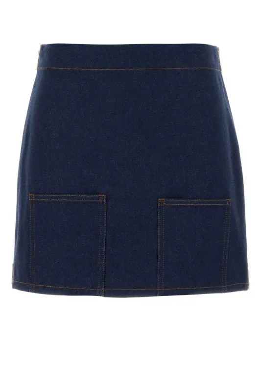 GONNA MINI IN DENIM FF made by Fendi