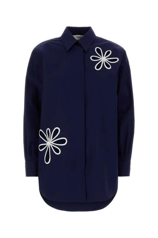 CAMICIA IN POPELINE DI COTONE made by Fendi
