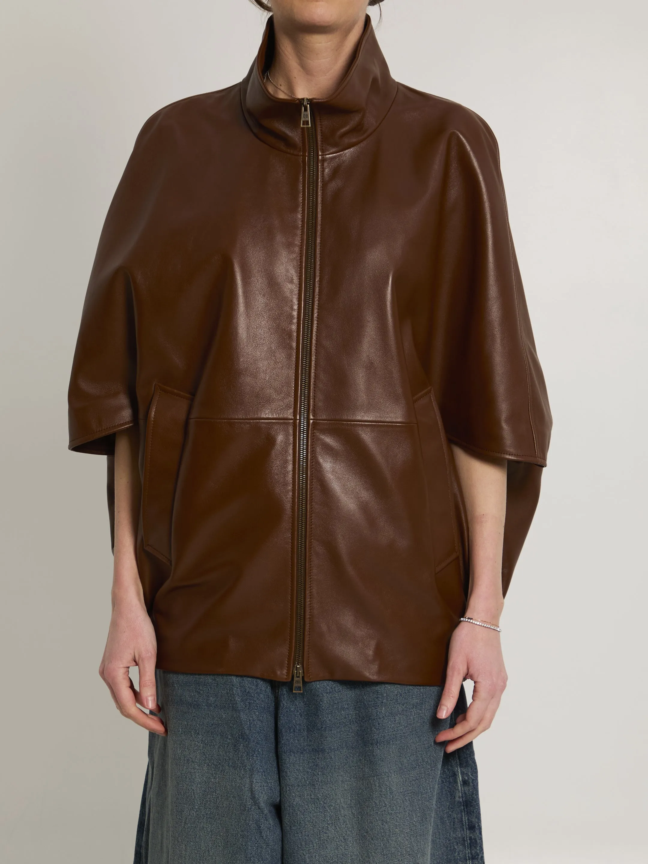 GIACCA IN PELLE CON ZIP sold by Lord & Taylor