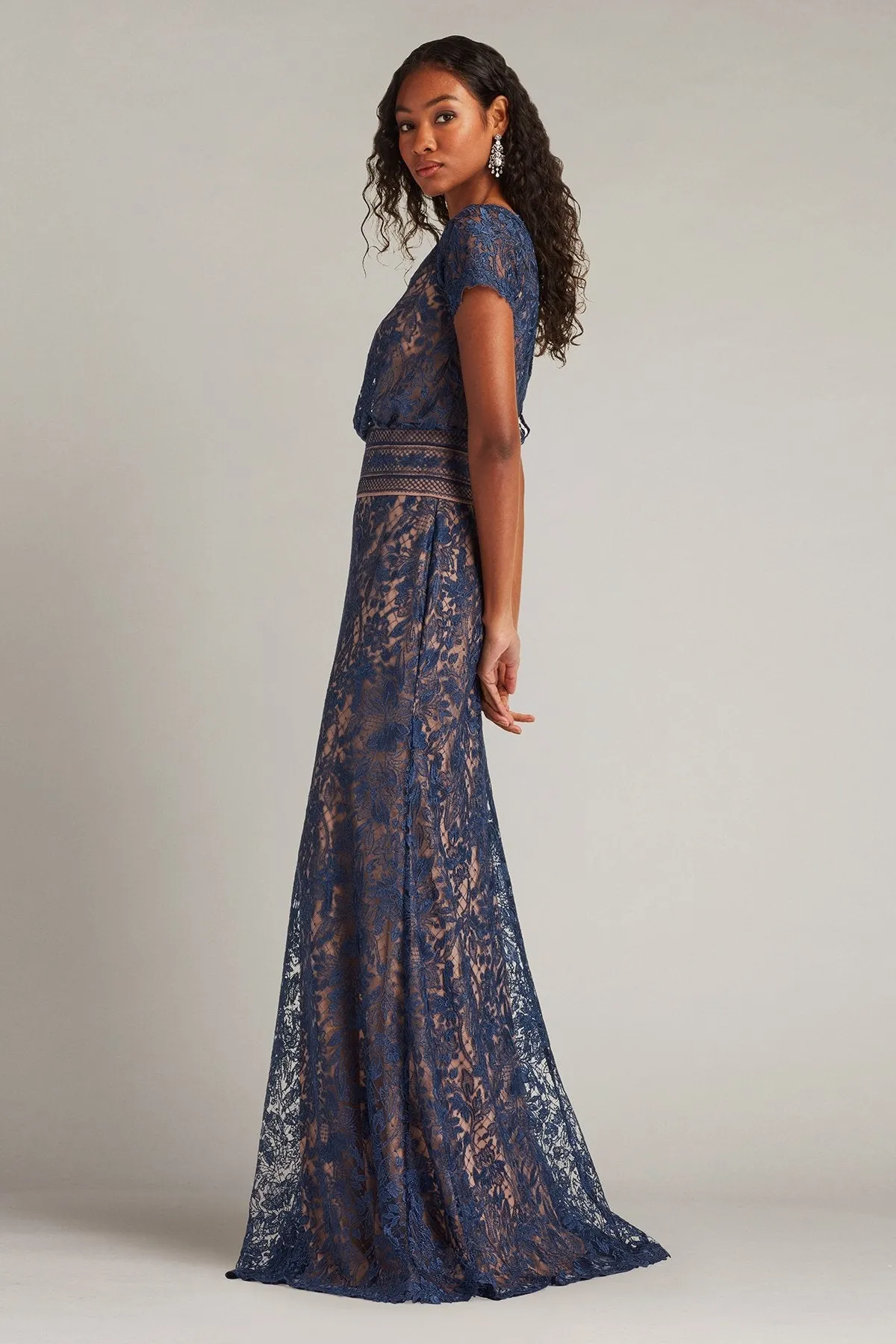 Calista Embroidered Blouson Gown sold by Lord & Taylor product image thumbnail 3