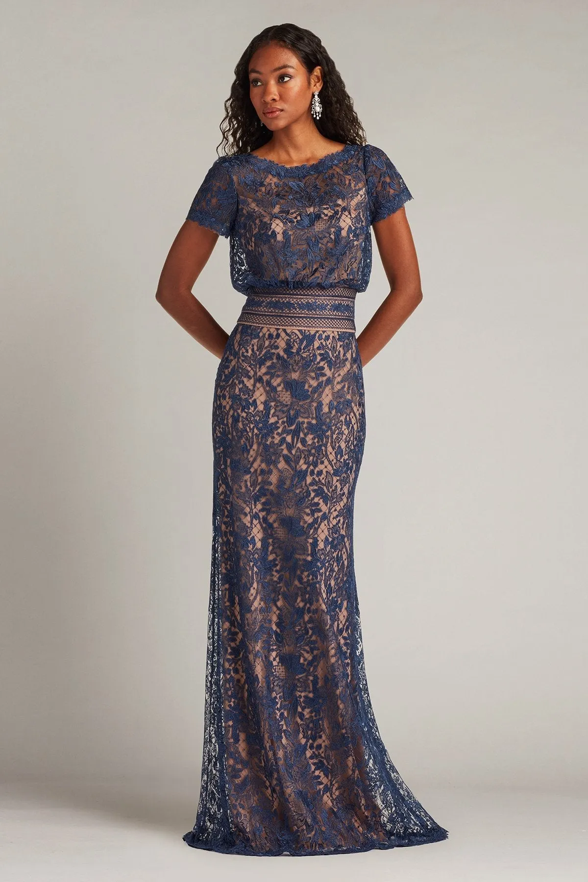 Calista Embroidered Blouson Gown sold by Lord & Taylor